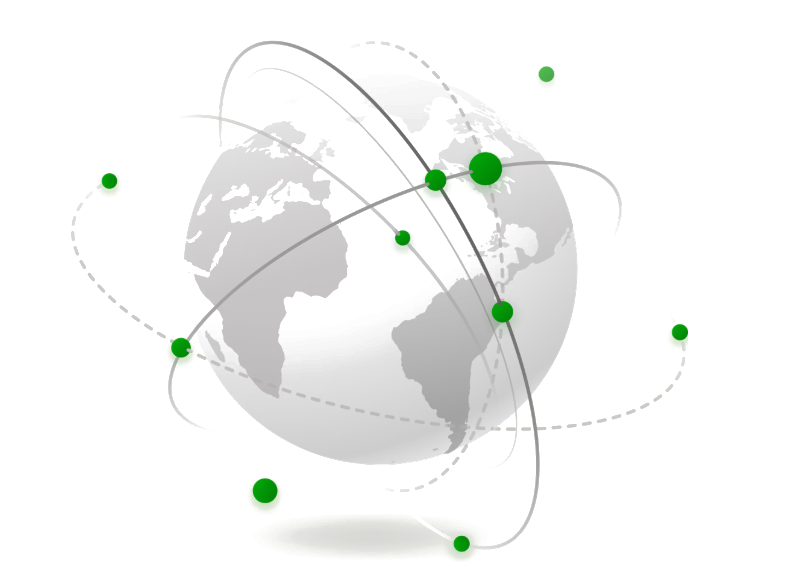 Globe with connected ESG data points